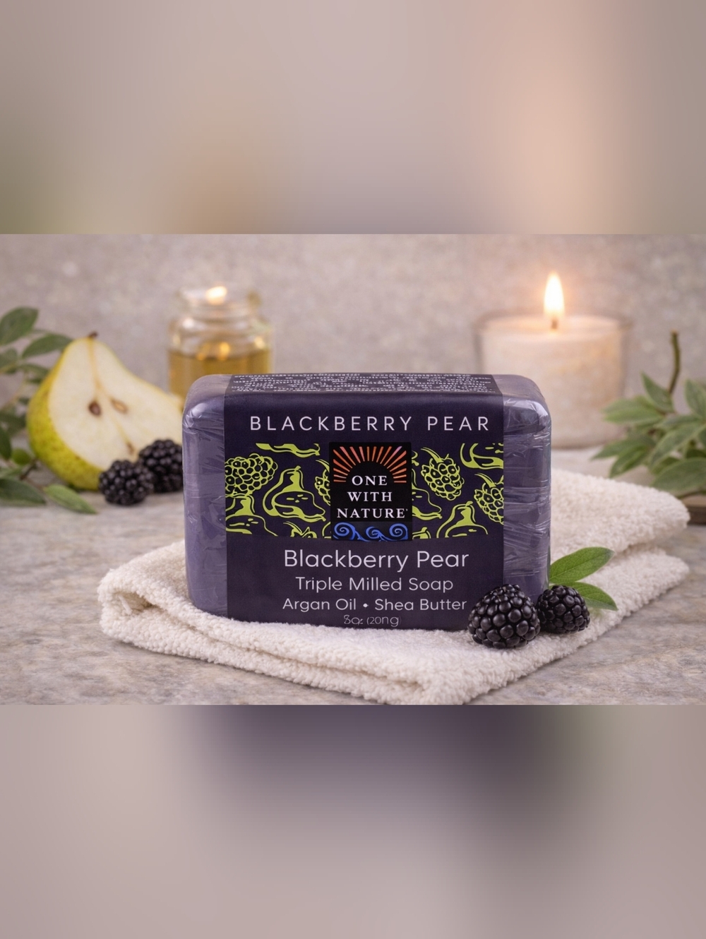 Blackberry Pear Shea/Argan Soap - Picture 3 of 3
